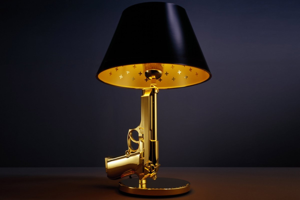 Flos Лампа настольная Bedside Gun цвет золото 